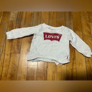 Levi's Kids Red and White Long Sleeve Tee